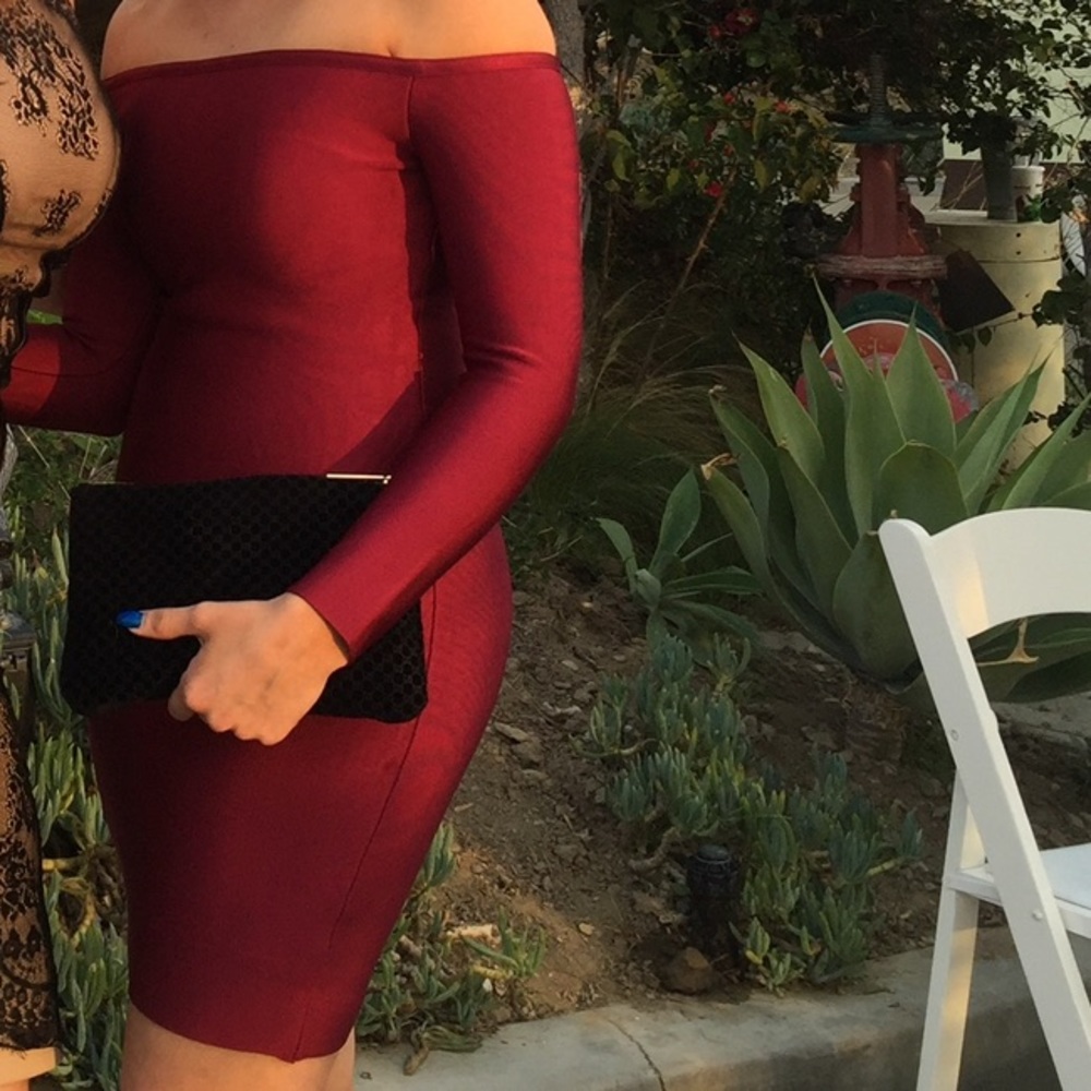 Hot Miami Styles off the shoulder bandage dress
